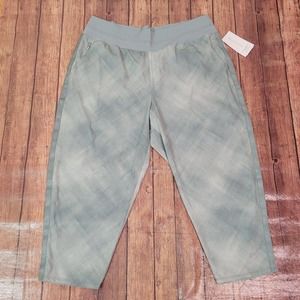 Athleta Womens Pants Sage 22 Nolita Slim Tapered Printed Crop High Rise Pockets